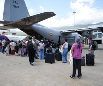 Colombianos repatriados desde Venezuela tras los terremotos