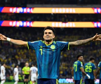 Luis Díaz en el Mundial. / Foto: AFP.