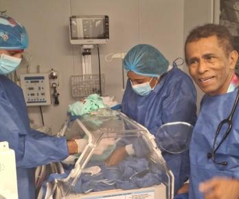 Nacimiento en buque hospital benkos Biohó. / Foto: MinSalud.