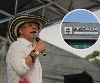 Petro sobre investigación de la Fiscalía. / Fotos: Presidencia y AFP.