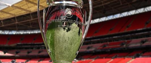 Bolsa de premios en la final de la Champions League. / Foto: X UEFA.