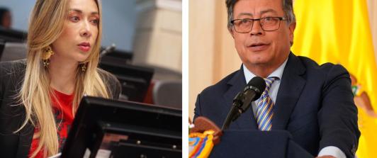 Katherine Miranda y Gustavo Petro