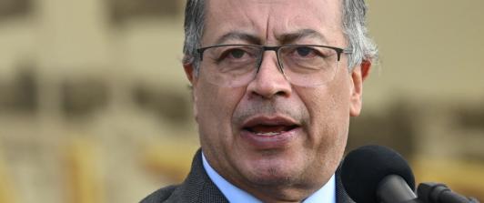 Presidente Petro recibió condecoración de Palestina. / Foto: AFP.