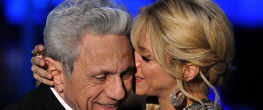 Shakira junto a su padre William Mebarak. / Foto: AFP.