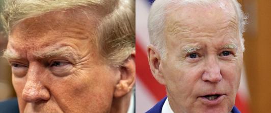 Trump y Biden en debate en elecciones presidenciales. / Fotos: AFP.