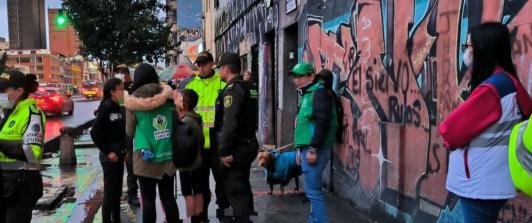 Rescate de 50 niños en situación de mendicidad. / Foto: X Secretaria de Bogotá.