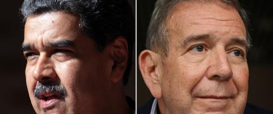 Edmundo González Urrutia y Nicolás Maduro