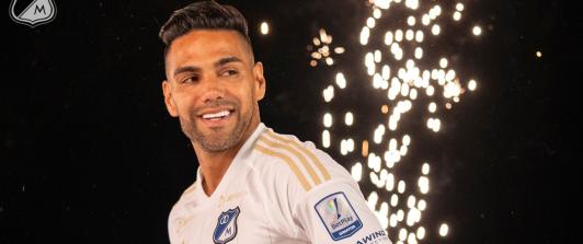 Presentación Falcao García con Millonarios. / Foto: X MillosFCOficial.