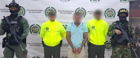 Captura de alias 'Orejas'. / Foto: X MinDefensa.