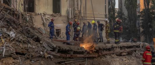 Bombardeo de Rusia a hospital infantil en Ucrania. / Foto: AFP.