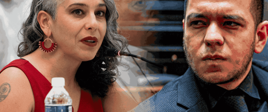 Los senadores María José Pizarro y Jota Pé Hernández