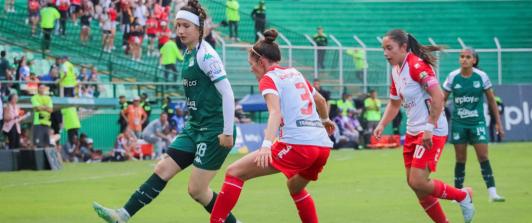 Cali y Santa Fe en la final femenina. / Foto: @CaliFemenino.