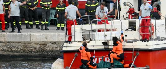 Hundimiento de yate en Sicilia. / Foto: AFP.