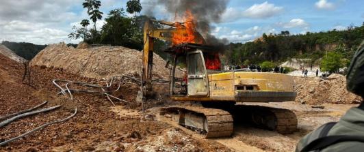 Decreto 1035 de Mindefensa sobre maquinaria en minería ilegal. / Foto: X MinDefensa.