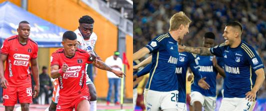 Estadio para partido Millonarios vs. América. / Fotos: Páginas oficiales Millonarios y América de Cali.