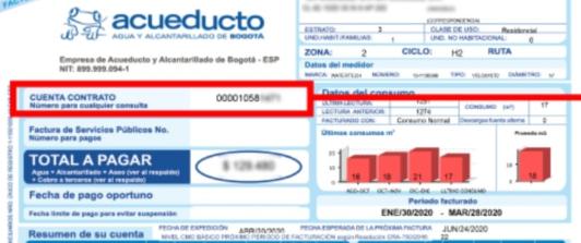 Cobro de sanciones a usuario por consumo de agua. / Foto: Captura de factura de agua.