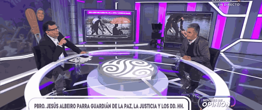 Padre Albeiro Parra en entrevista con Hollman Morris, gerente de RTVC, para Noches de Opinión