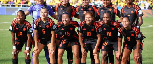 Selección Femenina de Fútbol Colombiano en su último partido contra Países Bajos.