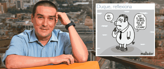 El caricaturista Julio César González, mejor conocido como Matador.