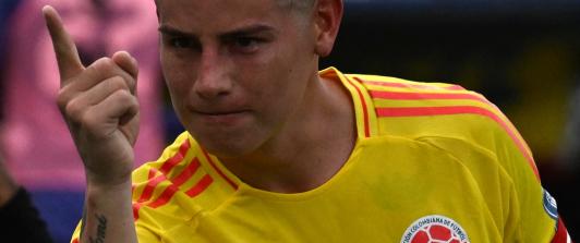 Colombia ante Argentina. / Foto: AFP.