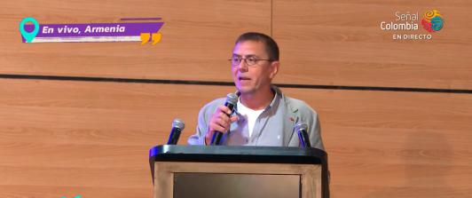 Juan Carlos Monedero en el encuentro de medios alternativos
