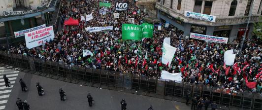 Marcha universitaria en Argentina