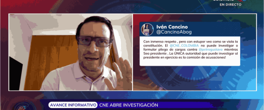 Iván Cancino durante la Mesa de Análisis en RTVC Noticias.