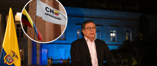 Presidente Petro durante anuncio del inicio del golpe de Estado, tras investigaciones del CNE por presupuesto de campaña