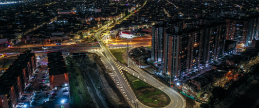 Inauguración del puente sobre la Avenida 68 con Calle 3