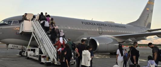 Llegó el vuelo de repatriación desde el Líbano a Colombia. / Foto: X FuerzaAereaCol