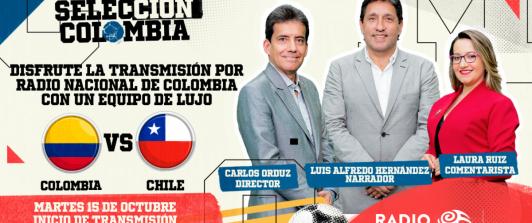 Radio Nacional de Colombia transmitirá partido Colombia vs. Chile