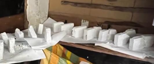 Desmantelan narcolaboratorio de cocaína en Norte de Santander. / Foto: Captura de video Policía.