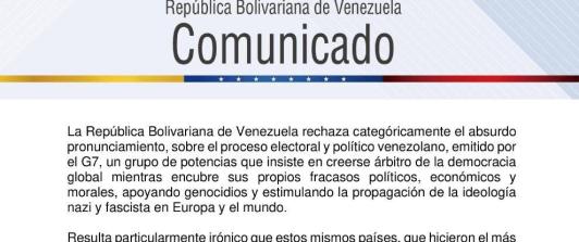 Comunicado de Venezuela