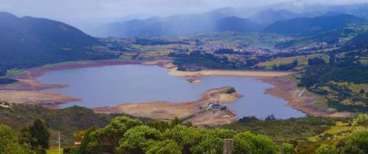 Niveles de agua en embalses en medio de racionamiento. / Foto: Alcaldía de Bogotá.