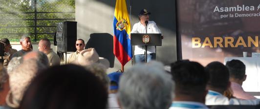 Presidente Gustavo Petro en Barranquilla durante discurso sobre Tarifas de Energía