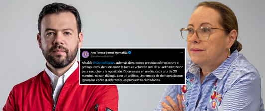 Carlos Fernando Galán y Ana Teresa Bernal sobre presupuesto de Bogotá