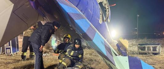 Avión en Kazajistán accidentado. / Foto: AFP.