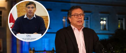Petro sobre elección de Prada en el CNE. / Fotos: Álvaro Prada y Presidencia de la República.