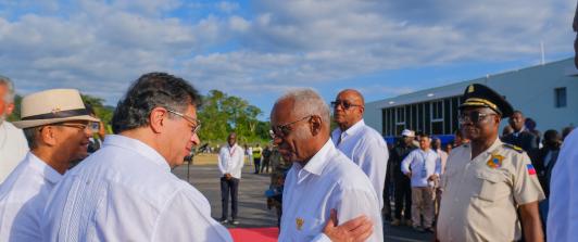 Presidente Gustavo Petro durante su visita a Haití: “Nosotros no creemos en la muerte, creemos en la vida"