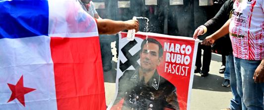 Protestas en Panamá ante visita de gobierno Trump con intención de apropiarse del Canal