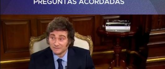 Javier Milei en entrevista 