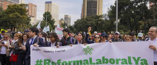 La defensa de las reformas sociales convocó marchas masivas en Colombia este 18 de marzo. / Foto: Presidencia de la República.