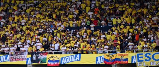 Barranquilla en partido de Colombia. / Foto: AFP.
