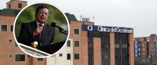 Petro sobre el cierre de unidades en la Clínica del Occidente. / Fotos: Presidencia y Clínica de Occidente.