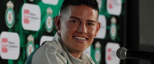 James Rodríguez y el guiño al FPC. / Foto: AFP.