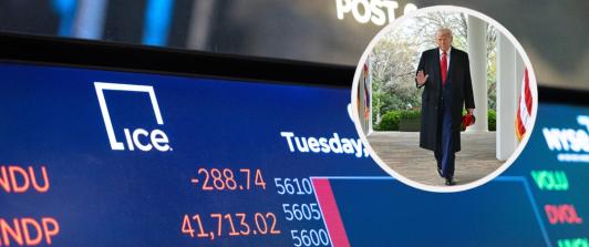 Caída de Wall Street con aranceles de Donald Trump. / Fotos: AFP.