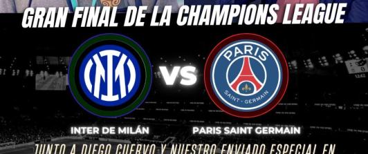 Diego Cuervo y el enviado especial en Munich para transmitir el partido entre PSG y el Inter de Milán