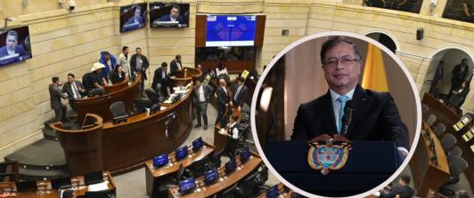 Petro sobre el hundimiento de la consulta popular. / Fotos: Presidencia y Senado.