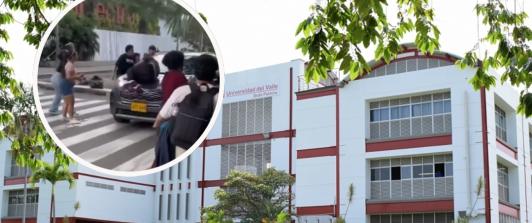 Atropello a estudiantes de la Universidad del Valle. / Foto: U del Valle y Captura de video.