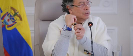 Presidente Petro durante el Consejo de Ministros.